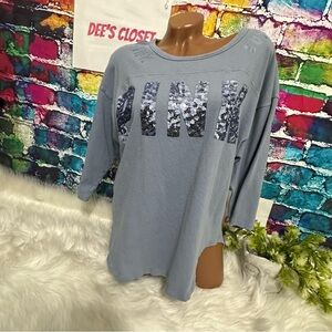 PINK VS BLING LARGE QUARTER SLEEVE